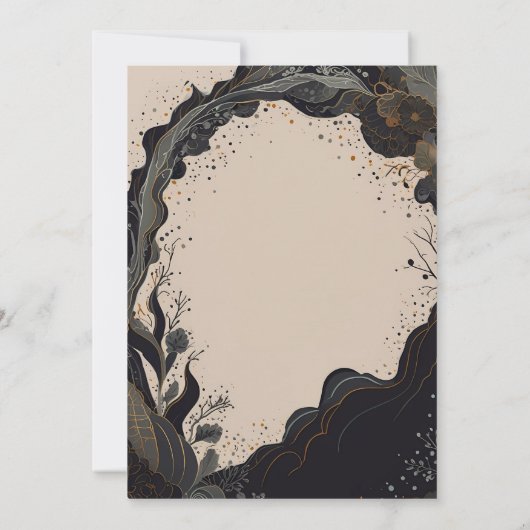 Elegantes abstraktes Design - Einladung (Rückseite)