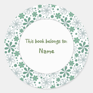 Elegantes, abstraktes Design mit Blume Runder Aufkleber