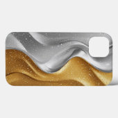Elegantes abstraktes Design mit Gold und Silber Case-Mate iPhone Hülle (Rückseite (Horizontal))