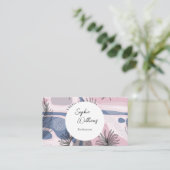 Elegantes abstraktes Design mit QR-Code Visitenkarte (Stehend Vorderseite)