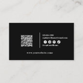 Elegantes abstraktes Design mit QR-Code Visitenkarte (Rückseite)