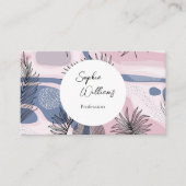 Elegantes abstraktes Design mit QR-Code Visitenkarte (Vorderseite)