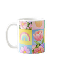 Elegantes abstraktes florales Schachbrettmuster