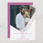 Elegantes Abstraktes Foto Anspruchsvolle Hochzeit Save The Date (Vorne/Hinten)