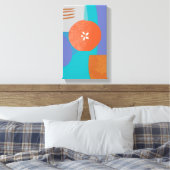 Elegantes, abstraktes geometrisches Gewebe Leinwanddruck (Insitu (Schlafzimmer))