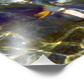 Elegantes, Abstraktes, gestanztes Glas Fotodruck (Ecke)