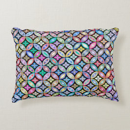 Elegantes Abstraktes, gestanztes Glasmuster Dekokissen