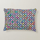 Elegantes Abstraktes, gestanztes Glasmuster Dekokissen (Rückseite)