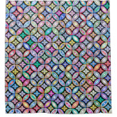 Elegantes Abstraktes, gestanztes Glasmuster Duschvorhang (Vorderseite)