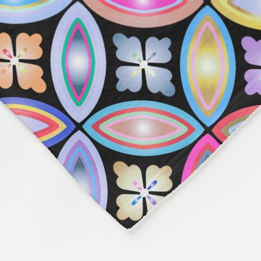 Elegantes Abstraktes, gestanztes Glasmuster Fleecedecke (Ecke)