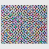 Elegantes Abstraktes, gestanztes Glasmuster Geschenkpapier (Flach)