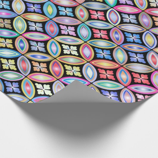 Elegantes Abstraktes, gestanztes Glasmuster Geschenkpapier (Ecke)