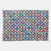 Elegantes Abstraktes, gestanztes Glasmuster Geschirrtuch (Horizontal)