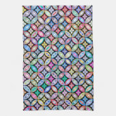 Elegantes Abstraktes, gestanztes Glasmuster Geschirrtuch (Vertikal)