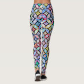 Elegantes Abstraktes, gestanztes Glasmuster Leggings (Rückseite)