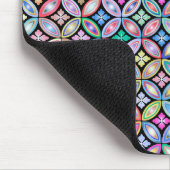 Elegantes Abstraktes, gestanztes Glasmuster Mousepad (Ecke)