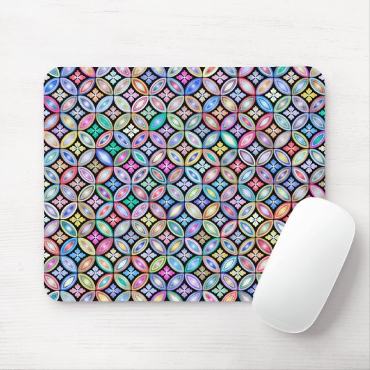 Elegantes Abstraktes, gestanztes Glasmuster Mousepad (Mit Mouse)