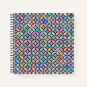 Elegantes Abstraktes, gestanztes Glasmuster Notizblock (Vorderseite)