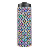 Elegantes Abstraktes, gestanztes Glasmuster Thermosbecher (Vorderseite)