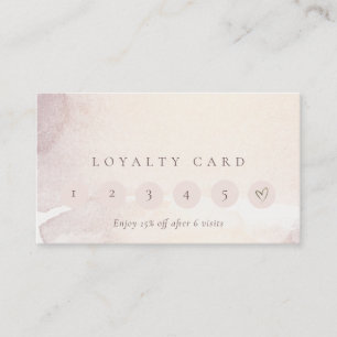 Elegantes Abstraktes Gold Lila Logo 6 Loyalität Visitenkarte
