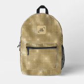 Elegantes Abstraktes Gold-Muster Logo Corporate Bedruckter Rucksack (Vorderseite)