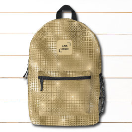 Elegantes Abstraktes Gold-Muster Logo Corporate Bedruckter Rucksack