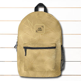 Elegantes Abstraktes Gold-Muster Logo Corporate Bedruckter Rucksack