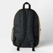 Elegantes Abstraktes Gold-Muster Logo Corporate Bedruckter Rucksack (Rückseite)