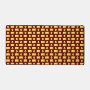 Elegantes abstraktes Goldenes und Marone Schreibtischunterlage