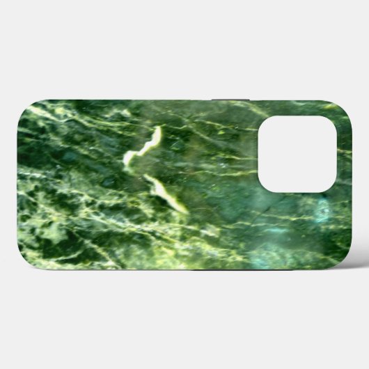 Elegantes, abstraktes, grünes Wellenmuster - Marmo Case-Mate iPhone Hülle (Rückseite (Horizontal))