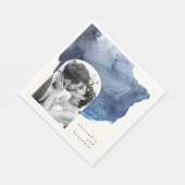 Elegantes Abstraktes Hochzeitsstil-Foto Serviette (Ecke)