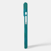 Elegantes Abstraktes Holzkorn Textur Aquamarin bla Case-Mate iPhone Hülle (Rückseite / Links)