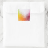 Elegantes Abstraktes Kunstwerk Blank Template farb Quadratischer Aufkleber (Tasche)