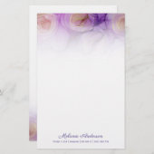 Elegantes Abstraktes Lila Rose Papier (Vorne/Hinten)