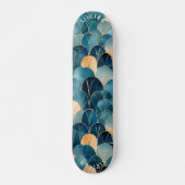 Elegantes Abstraktes Lüftermuster in zeitgenössisc Skateboard (Vorne)