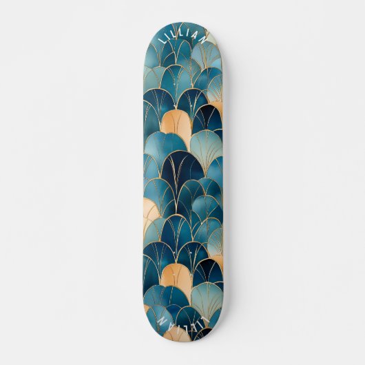 Elegantes Abstraktes Lüftermuster in zeitgenössisc Skateboard (Vorne)