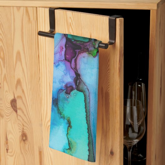 Elegantes Abstraktes Marbel ombre Küchentuch (Drittel gefaltet)