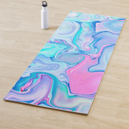 Elegantes Abstraktes Marmorkunstwerk Yogamatte