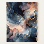 Elegantes Abstraktes Marmormonogramm Planer (Rückseite)