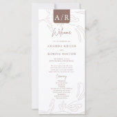 Elegantes Abstraktes Minimalistisches Hochzeitspro (Vorderseite)