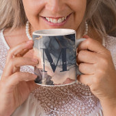 Elegantes Abstraktes Monogramm aus Marmormor Kaffeetasse