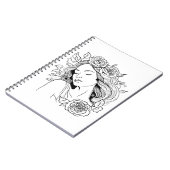 Elegantes abstraktes Notizbuch Notizblock (Linke Seite)