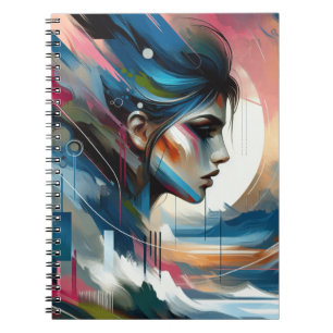 Elegantes abstraktes Notizbuch Notizblock