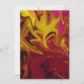 Elegantes Abstraktes Ölgemälde Feine Hochzeit Einladung (Rückseite)