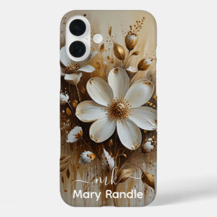 Elegantes Abstraktes Ölgemälde mit Gold iPhone 16 Plus Hülle