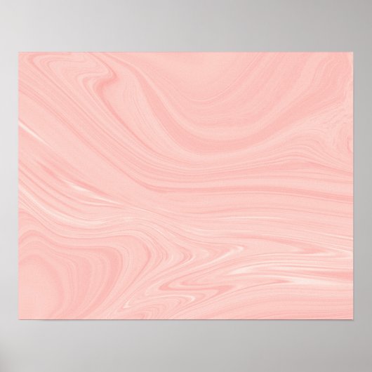 Elegantes Abstraktes Orange Liquid Marble Artwork Poster (Vorne)