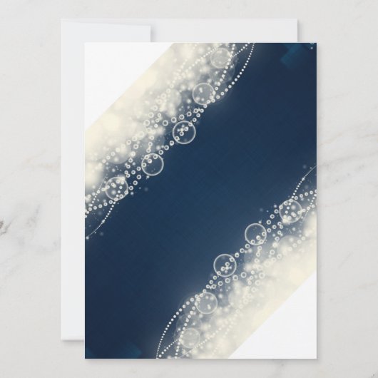 Elegantes Abstraktes Party für Spitzen und Perlen Einladung (Rückseite)