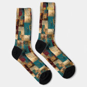 Elegantes Abstraktes Patchwork - Custom Artistic Socken (Rechts)