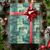 Elegantes Abstraktes Personalisiertes Papier Geschenkpapier