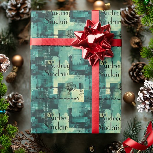 Elegantes Abstraktes Personalisiertes Papier Geschenkpapier